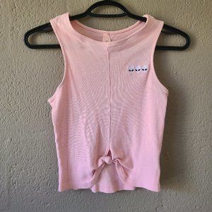 Pink Crop-top alien shirt